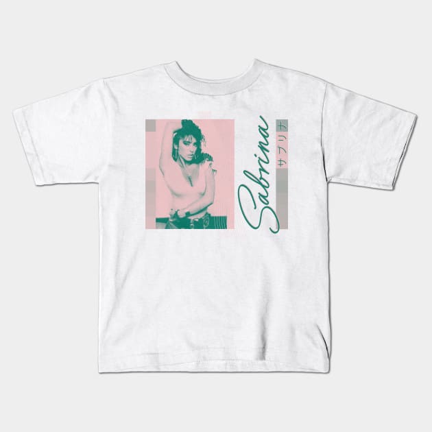 Sabrina Salerno //// Aesthetic 80s Fan Art Design Kids T-Shirt by unknown_pleasures